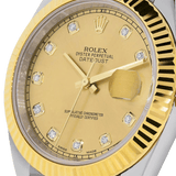 Rolex Datejust 41 - Diamond Champagne Dial Steel and Yellow Gold Watch 126333