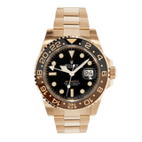 Rolex GMT Master II - Root Beer Rose Gold Index Dial Watch 126715CHNR