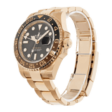 Rolex GMT Master II - Root Beer Rose Gold Index Dial Watch 126715CHNR