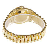 Rolex Datejust 31 - President Gold Factory Diamond Bezel Olive Roman Dial Watch 278288RBR
