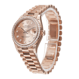 Rolex Datejust 31 - President Rose Gold Factory Diamond Bezel and Dial Watch 278285RBR