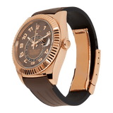 Rolex Sky-Dweller - Brown Rubber Chocolate Arabic Dial Watch 326135