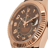 Rolex Sky-Dweller - Brown Rubber Chocolate Arabic Dial Watch 326135