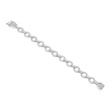 14K White Gold Circle Link Round Diamond 2.33 ctw. Bracelet