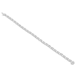 14K White Gold Floating Tennis Link Round Diamond 3.30 ctw. Bracelet