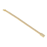 14K Yellow Gold Miami Cuban Link Prong Setting 4.80 ctw. Bracelet