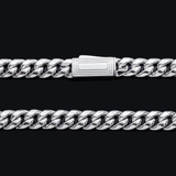 10K White Gold Semi Hollow Miami Cuban Link Chain 7.75 mm