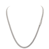 14K White Gold 39gr. Miami Cuban Link 6.10 ctw. Round Diamond Chain