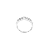 14K White Gold Bridal Band 0.50 ctw. Invisible Princess-Cut Diamond Ring