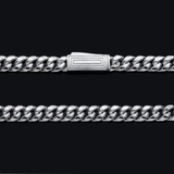 10K White Gold Semi Hollow Miami Cuban Link Chain 6.00 mm