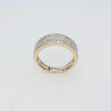 14K Yellow Gold Classic Mens Wedding Band 1.74 ctw. Baguette & Round Diamond Ring