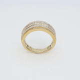 14K Yellow Gold Classic Mens Wedding Band 1.80 ctw. Baguette & Round Diamond Ring