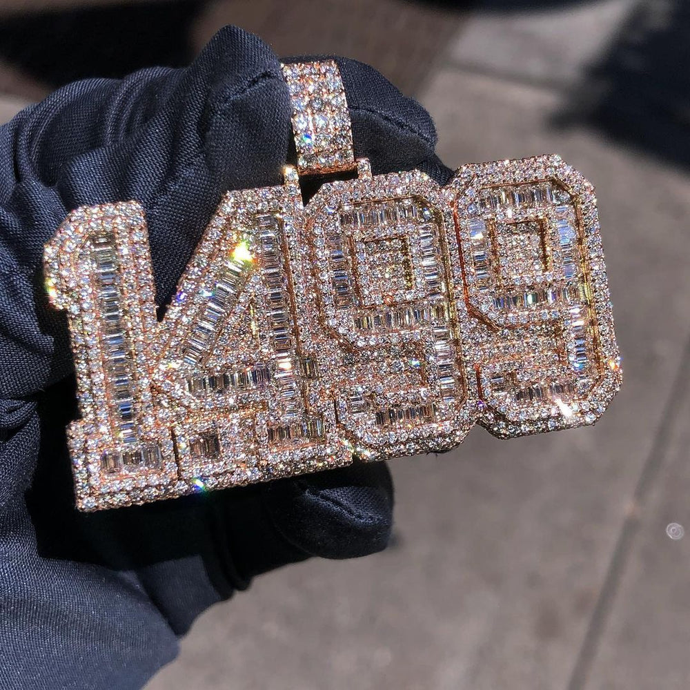 1499 Solid Gold Number pendant