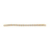 14K Yellow Gold Tennis Link Round Diamond 3.10 ctw. Bracelet