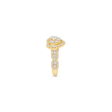 14K Yellow Gold Heart Shape Cluster 1.41 ctw. Round Diamond Ring