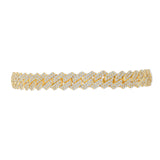 14K Yellow Gold Miami Cuban Link Prong Setting 4.80 ctw. Bracelet