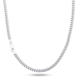 10K White Gold Semi Hollow Miami Cuban Link Chain 4.50 mm