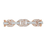 14K Two-Tone Gold Infinity Link Baguette & Round Diamond 8.63 ctw. Bracelet