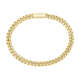 10K Yellow Gold Semi Hollow Miami Cuban Link Bracelet 6.00 mm