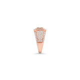 14K Rose Gold Triple Layer Square Center Style 2.14 ctw. Baguette & Round Diamond Ring