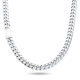 10K White Gold Semi Hollow Miami Cuban Link Chain 10.00 mm