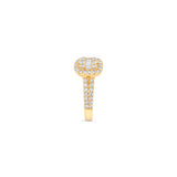 14K Yellow Gold Square Cluster 1.72 ctw. Baguette & Round Diamond Ring.