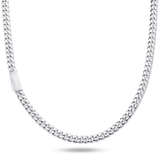 10K White Gold Semi Hollow Miami Cuban Link Chain 6.00 mm