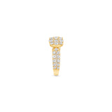 14K Yellow Gold Square Shape Cluster 2.50 ctw. Round Diamond Ring