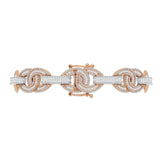 14K Two-Tone Gold Infinity Link Baguette & Round Diamond 8.63 ctw. Bracelet