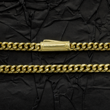 10K Yellow Gold Semi Hollow Miami Cuban Link Chain 4.50 mm