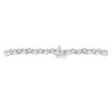 14K White Gold Floating Tennis Link Round Diamond 3.30 ctw. Bracelet