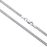 10K White Gold Semi Hollow Miami Cuban Link Chain 3.00 mm