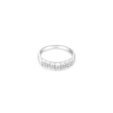 14K White Gold Bridal Band 0.50 ctw. Invisible Princess-Cut Diamond Ring