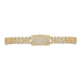 14K Yellow Gold Miami Cuban Link Prong Setting 4.80 ctw. Bracelet