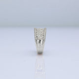 14K White Gold London Bridge Pave Style 2.80 ctw. Round Diamond Ring