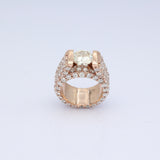 14K Rose Gold Channel Set Center Diamond  8.28 ctw. Round Diamond Ring