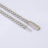 14K White Gold 39gr. Miami Cuban Link 6.10 ctw. Round Diamond Chain