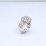 14K White Gold Jumbo Square Style 5.19 ctw. Baguette & Round Diamond Ring