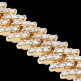 14K Yellow Gold 112.80gr. Miami Cuban Link 18.00 ctw. Round Diamond Chain