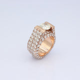 14K Rose Gold Channel Set Center Diamond  8.28 ctw. Round Diamond Ring