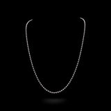 10K White Gold Semi Solid Ball Chain