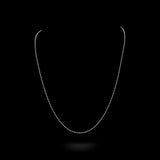 10K White Gold Semi Solid Ball Chain