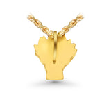 14K Yellow Gold Custom Piece GOKU Face Charm 8.50 ctw. Round Diamond Pendant