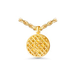 14K Yellow Gold Pave Power Button Charm 5.00 ctw. Round Diamond Pendant