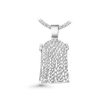 14K White Gold Large Pave Jesus Head Charm 10.65 ctw. Round Diamond Pendant