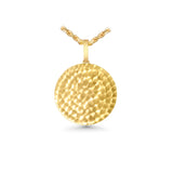 14K Yellow Gold Large Round Memory Picture Frame Charm 6.00 ctw. Round Diamond Pendant