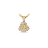 14K Yellow Gold Medium Buddha Pave Charm 2.75 ctw. Round Diamond Pendant