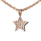 14K Rose Gold SUPER STAR Charm 2.51 ctw. Baguette & Round Diamond Pendant