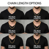 10K White Gold Semi Hollow Miami Cuban Link Chain 4.50 mm