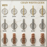 10K White Gold Semi Hollow Miami Cuban Link Chain 4.50 mm